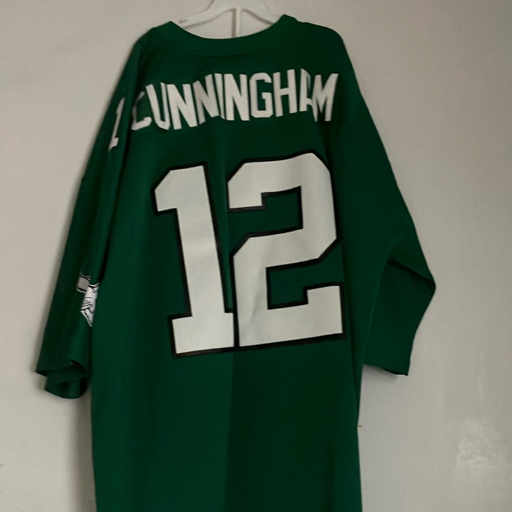 Mitchell & Ness 3x #12 Cunningham Kelly Green Jersey